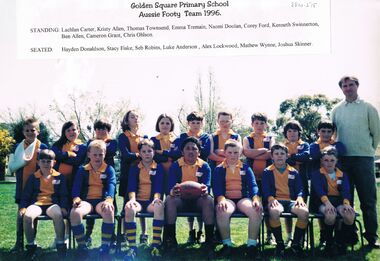 Photograph - GOLDEN SQUARE LAUREL STREET P.S. COLLECTION: PHOTOGRAPH - GSPS AUSSIE FOOTY TEAM 1996