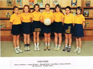 Photograph - GOLDEN SQUARE LAUREL STREET P.S. COLLECTION: PHOTOGRAPH - GSPS GRADE 5 NETBALL TEAM 1993