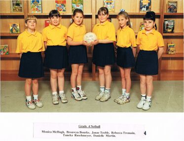 Photograph - GOLDEN SQUARE LAUREL STREET P.S. COLLECTION: PHOTOGRAPH - GSPS GRADE 4 NETBALL TEAM 1993