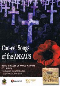 Document - PETER ELLIS COLLECTION: ANZAC CONCERT PROGRAM, CD LAUNCH, 24th April, 2015