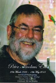 Newspaper - PETER ELLIS  COLLECTION: DEATH AND FUNERAL NOTICES BENDIGO ADVERTISER MAY 2015, 25th May, 2015