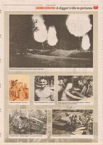 Newspaper - ANZAC COLLECTION: DIGGER'S LIFE IN PICTURE NEWSPAPER CUTTING, 29th April, 2014