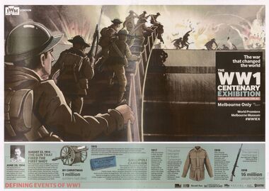 Newspaper - ANZAC COLLECTION:  HERALD SUN INSERT WORLD WAR 1 CENTENARY EXHIBITION