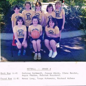 Photograph - GOLDEN SQUARE LAUREL STREET P.S. COLLECTION: PHOTOGRAPH 1987 NETBALL - GRADE 4