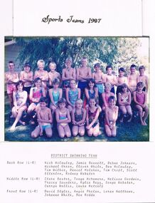 Photograph - GOLDEN SQUARE LAUREL STREET P.S. COLLECTION: PHOTOGRAPH DISTRICT SWIMMING TEAM 1987