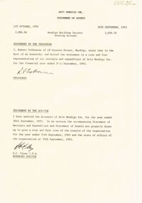 Document - MERLE HALL COLLECTION: VARIOUS FINANCIAL DOCUMENTS