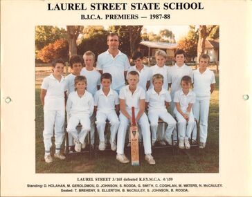 Photograph - GOLDEN SQUARE PRIMARY SCHOOL COLLECTION:  BJCA PREMIERS 1987 - 88