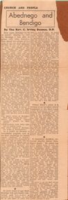 Newspaper - RANDALL COLLECTION: ABEDNEGO AND BENDIGO, 28 May 1952
