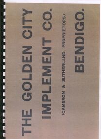 Book - THE GOLDEN CITY IMPLEMENT  COMPANY