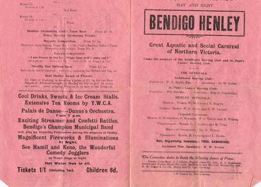 Document - RANDALL COLLECTION: SANDHURST ROWING CLUB & ST.PAUL'S LADIES ROWING CLUB, 29 November 1924