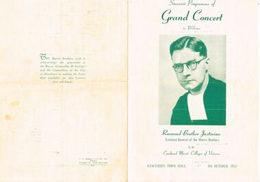Document - RANDALL COLLECTION: SOUVENIR PROGRAMME OF GRAND CONCERT, 8 October 1952