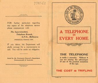 Document - RANDALL COLLECTION: A TELEPHONE IN EVERY HOME