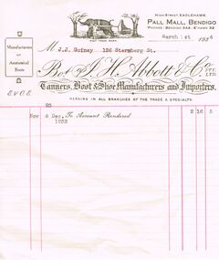 Document - RANDALL COLLECTION: J.H.ABBOTT & CO PTY. LTD, 1 March 1934