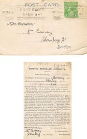 Document - RANDALL COLLECTION: BENDIGO SEWERAGE AUTHORITY, 24 May 1928