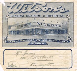 Document - RANDALL COLLECTION: WILSON'S GENERAL DRAPERS & IMPORTERS, 3/3/30