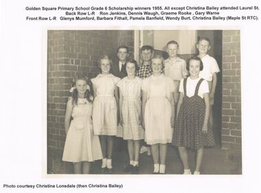 Photograph - GOLDEN SQUARE LAUREL STREET P.S. COLLECTION: SCHOLARSHIP WINNERS 1955