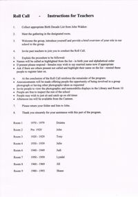 Document - GOLDEN SQUARE LAUREL STREET P.S. COLLECTION: INSTRUCTIONS FOR TEACHER 125TH. ANNIVERSARY