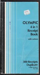 Financial record - MERLE HALL COLLECTION: Receipt book