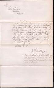 Document - CONNELLY, TATCHELL, DUNLOP COLLECTION: DOCUMENT