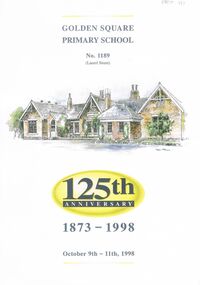 Document - GOLDEN SQUARE LAUREL STREET P.S. COLLECTION: FRONT PAGE OF ANNIVERSARY BOOKLET