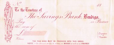Document - RANDALL COLLECTION: TO THE TRUSTEES OF THE SAVINGS BANK, BENDIGO, 18