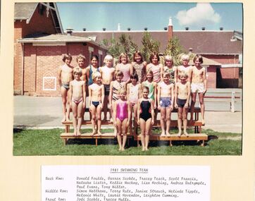 Photograph - GOLDEN SQUARE LAUREL STREET P.S. COLLECTION: PHOTOGRAPH 1981 SWIMMING TEAM