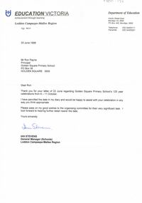 Document - GOLDEN SQUARE LAUREL STREET P.S. COLLECTION: LETTER