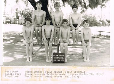 Photograph - GOLDEN SQUARE LAUREL STREET P.S. COLLECTION: PHOTOGRAPH SWIMMING TEAM