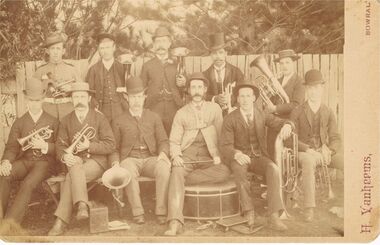 Photograph - RANDALL COLLECTION: ELEVEN MEN WITH MUSICAL INSTRUMENTS, July 1980