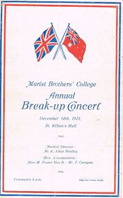 Document - RANDALL COLLECTION:  MARIST BROTHER'S COLLEGE ANNUAL BREAK-UP CONCERT, 14 December 1915
