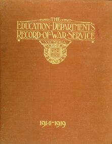 Book - EDUCATION DEPARTMENT WAR SERVICE RECORD 1939 - 1945, 1939-1945