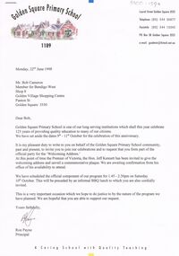 Document - GOLDEN SQUARE LAUREL STREET P.S. COLLECTION: LETTERS TO POLITICIANS CAMERON AND KENNETT