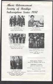 Document - MERLE  HALL COLLECTION: VARIOUS DOCUMENTS RELATING TO THE MUSIC ADVANCEMENT SOCIETY OF BENDIGO