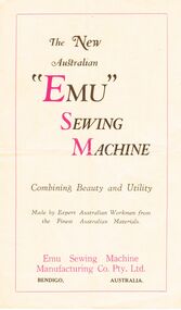 Document - RANDALL COLLECTION: EMU SEWING MACHINE MANUFACTURING CO P/L