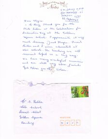 Document - GOLDEN SQUARE LAUREL STREET P.S. COLLECTION: LETTER FROM VIOLEE DAVEY