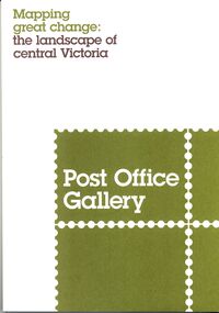 Book - POST OFFICE GALLERY MAPPING GREAT CHANGE, 2013