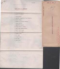 Document - COHN BROTHERS COLLECTION: INVENTORY OF TOOLS