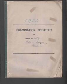 Document - GOLDEN SQUARE LAUREL STREET P.S. COLLECTION: EXAMINATION REGISTER 1920