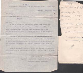 Document - COHN BROTHERS COLLECTION: LETTER UNION BANK