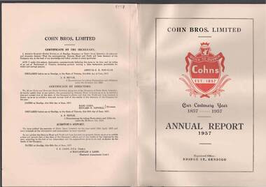 Document - COHN BROTHERS COLLECTION: ANNUAL REPORTS