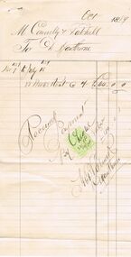 Document - CONNELLY, TATCHELL, DUNLOP COLLECTION: DOCUMENT