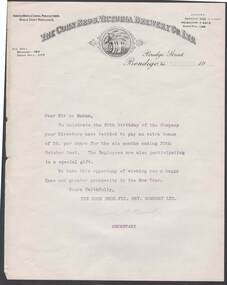 Document - COHN BROTHERS COLLECTION: LETTER FOR COHN'S 50 BIRTHDAY