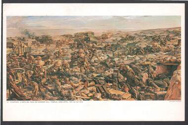 Document - AUSTRALIAN WAR MEMORIAL PAINTING TOBRUK POSTCARD