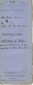 Document - CONNELLY, TATCHELL, DUNLOP COLLECTION: DOCUMENT