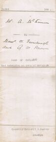 Document - CONNELLY, TATCHELL, DUNLOP COLLECTION: DOCUMENT