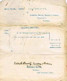 Document - CONNELLY, TATCHELL, DUNLOP COLLECTION: DOCUMENT