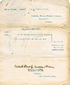 Document - CONNELLY, TATCHELL, DUNLOP COLLECTION: DOCUMENT
