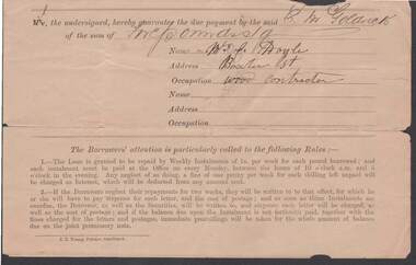Document - CONNELLY, TATCHELL, DUNLOP COLLECTION: DOCUMENT