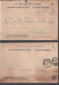 Document - CONNELLY, TATCHELL, DUNLOP COLLECTION: RETURNED LETTERS