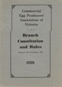 Document - CEPA COLLECTION: CEPA BRANCH CONSTITUTION AND RULE, December 10th 1965